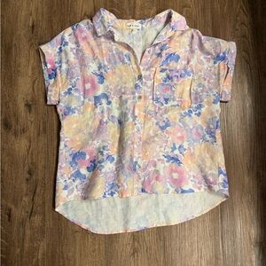 Cloth & Stone floral blouse size medium